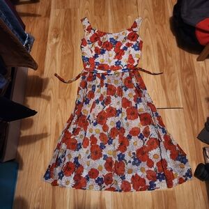 Vintage Floral A-line dress, XS